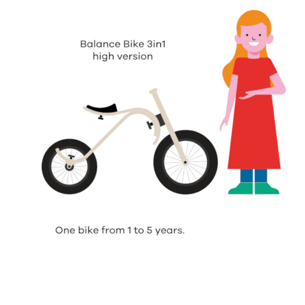 Sparkhjól - Jafnvægishjól - Balancehjól - Balance Bike 3in1